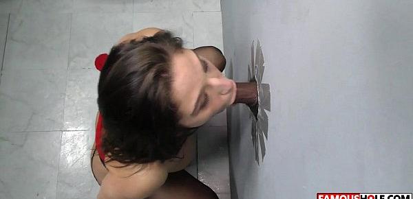  Abella Danger Gets The Biggest Glory Hole Cock